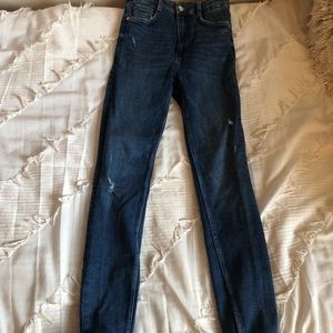 Zara mid wash high rise jeans